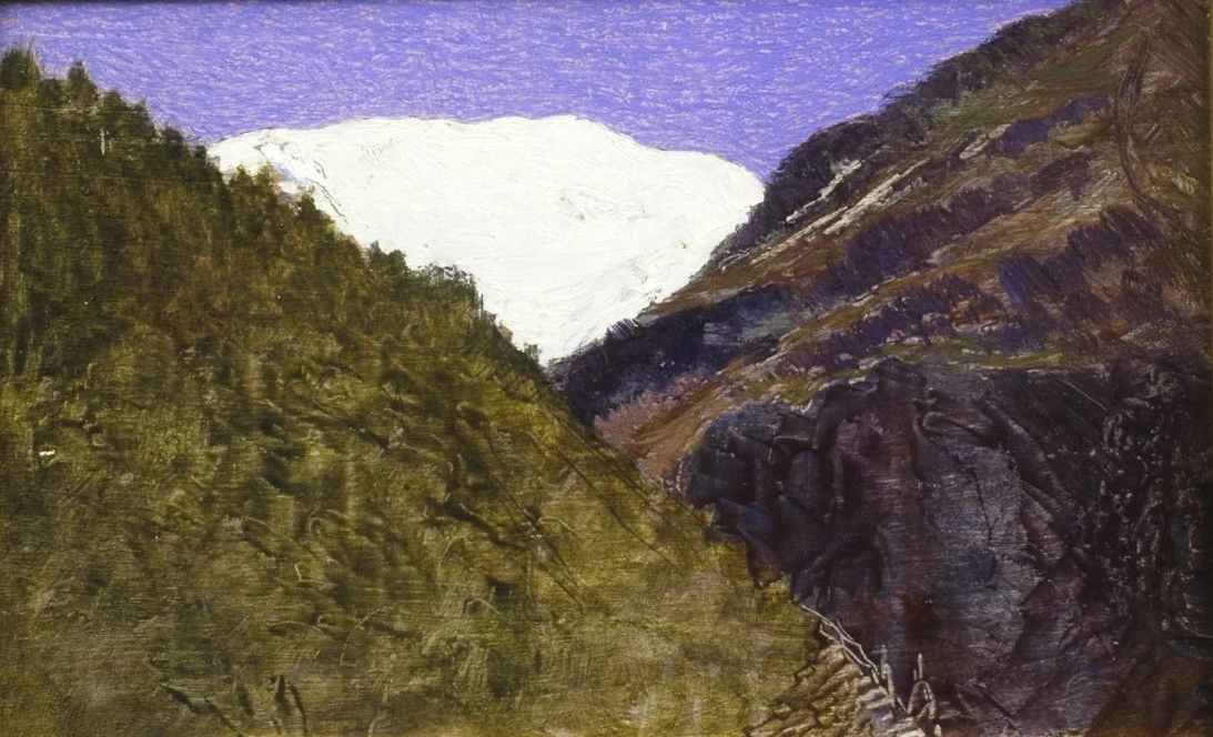 Montagne con sfondo di ghiacciaio - Museo Civico di Casale Monferrato